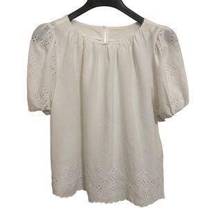 Old Navy Cream Eyelet Blouse